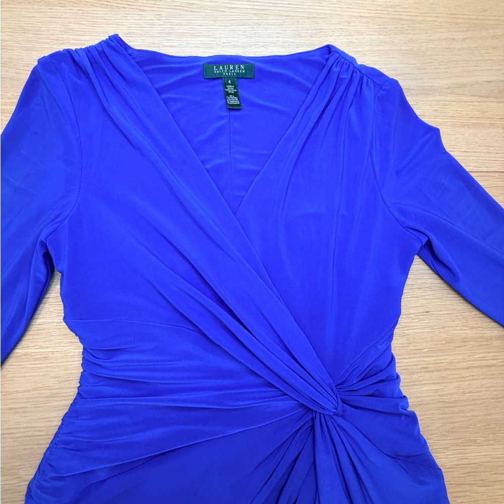 Ralph Lauren Royal Blue 3/4 Sleeve Dress - Picture 2 of 4